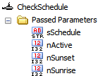 CheckSchedule subroutine and it's parameters